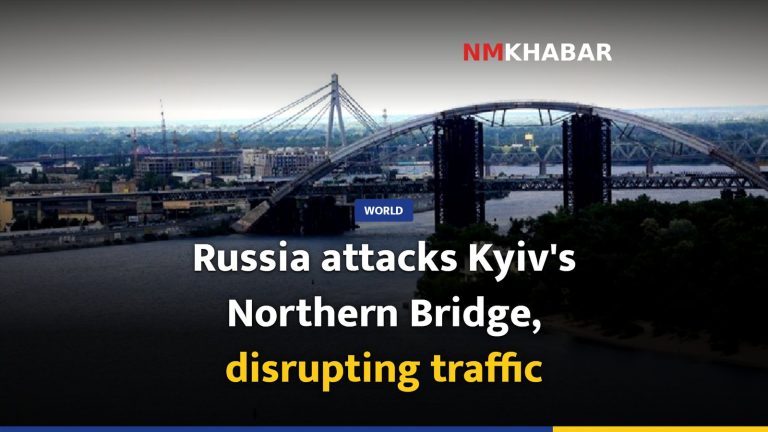 Russia attacks Kyiv's Northern Bridge, disrupting traffic